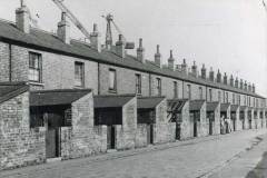 Rear elevation of a terrace, Goole