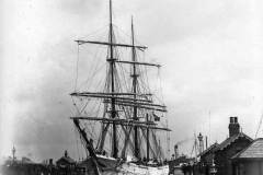 A barque entering a lock at Goole