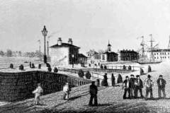 A circa 1885 artist's impression of Goole's Middle Lock.