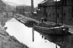 Coal-laden barges