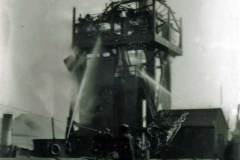 A boat hoist on fire, Goole