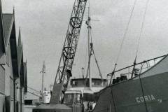 MV Coria preparing to resume the liner service from Goole to Delfzijl, Holland.