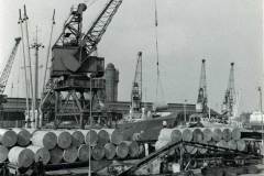 Discharging reels of paper, Goole