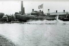 Launching a barge