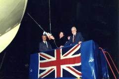 Launching the tanker barge Humber Enterprise.