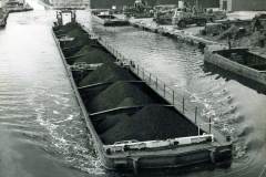 A pusher tug and compartment boats en-route to Ferrybridge 'C' Power Station.