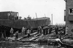 Following the launch of the motor barge Kimberley at Goole.