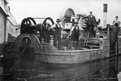 A steam-powered dredger