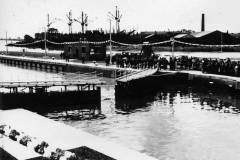 The official opening of Goole's Ocean Lock in 1938.