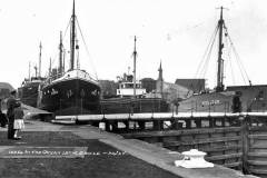 Motor vessels in Goole's Ocean Lock.