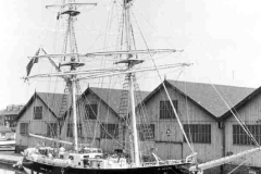 The TS Royalist moored in Goole Docks.