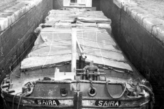 The motor barge Saira in Fall Ings Lock 1 at Wakefield.