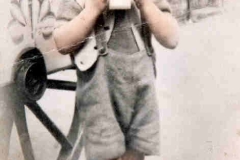 A boy eating ice cream