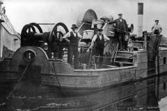 Aire and Calder Navigation Co steam-powered dredger on the Selby canal.