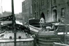 Two barges in dock