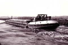 A barge underway