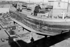 The barge Sobriety under repair at C Camplings [Goole] Ltd.