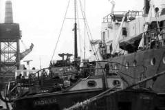 The motor barge Ryedale H in Goole Docks.