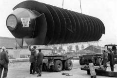 A 23.5-tonne sewage pump imported in 1973 in Goole Docks.