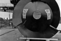 A 23.5-tonne sewage pump imported in 1973 in Goole Docks.