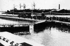 The official opening of Goole's Ocean Lock in 1938.