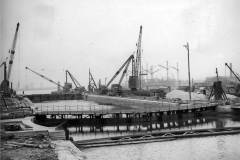 Construction of Goole's Ocean Lock at an advanced stage.