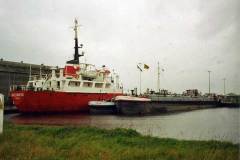 MV Reedness moored in Goole Docks.