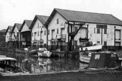 The 1877 Aire and Calder Navigation timber built warehouse at Dewsbury.