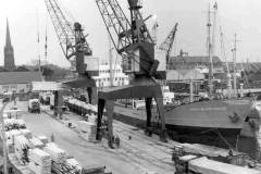 Discharging Swedish timber from MV Christian Mattiesen.