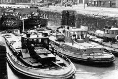 Barges in lock