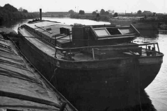 Moored barges